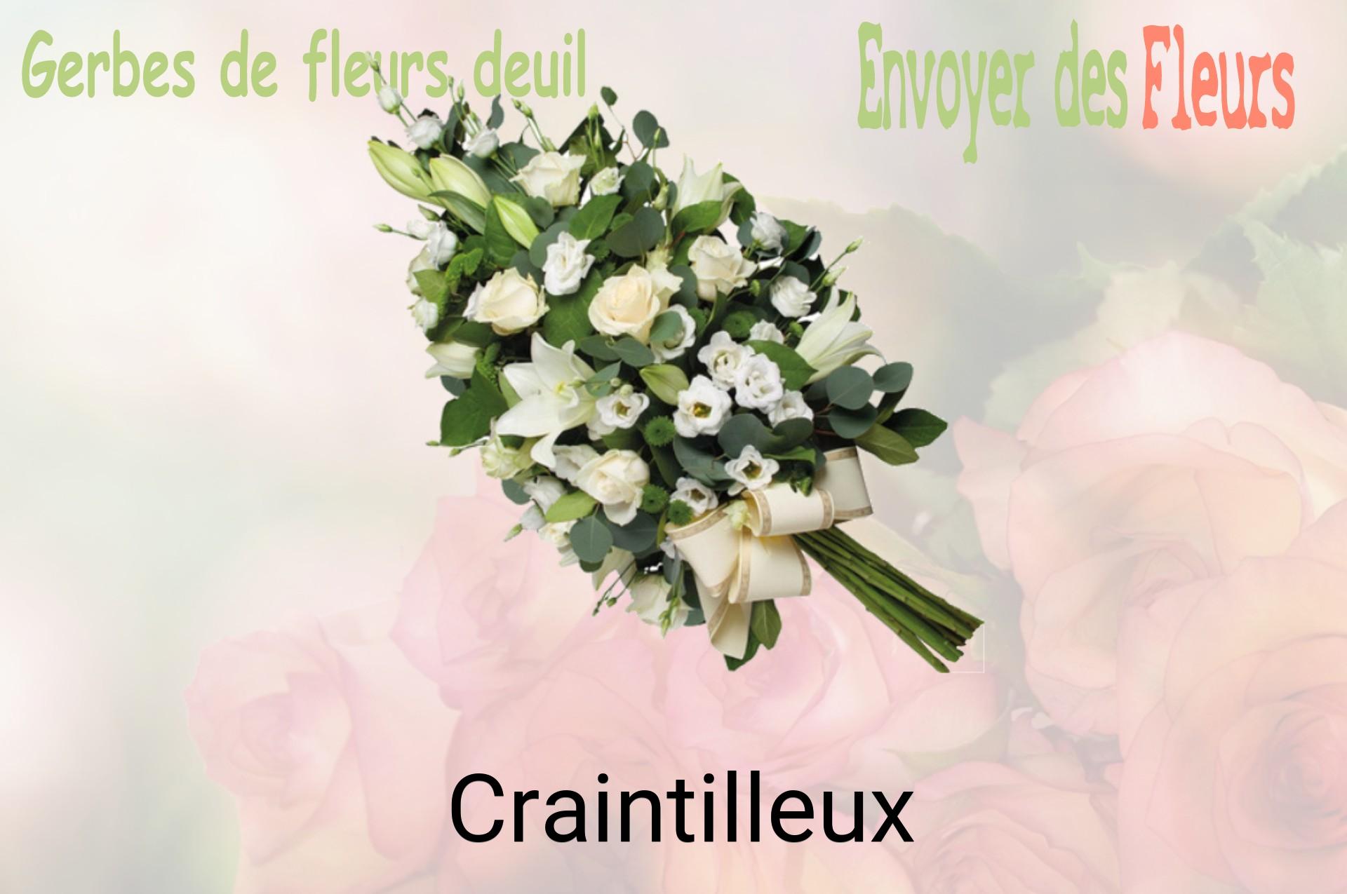 Gerbe de fleurs de deuil livrée à Craintilleux